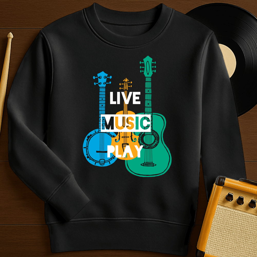 String Trio Crewneck - Black
