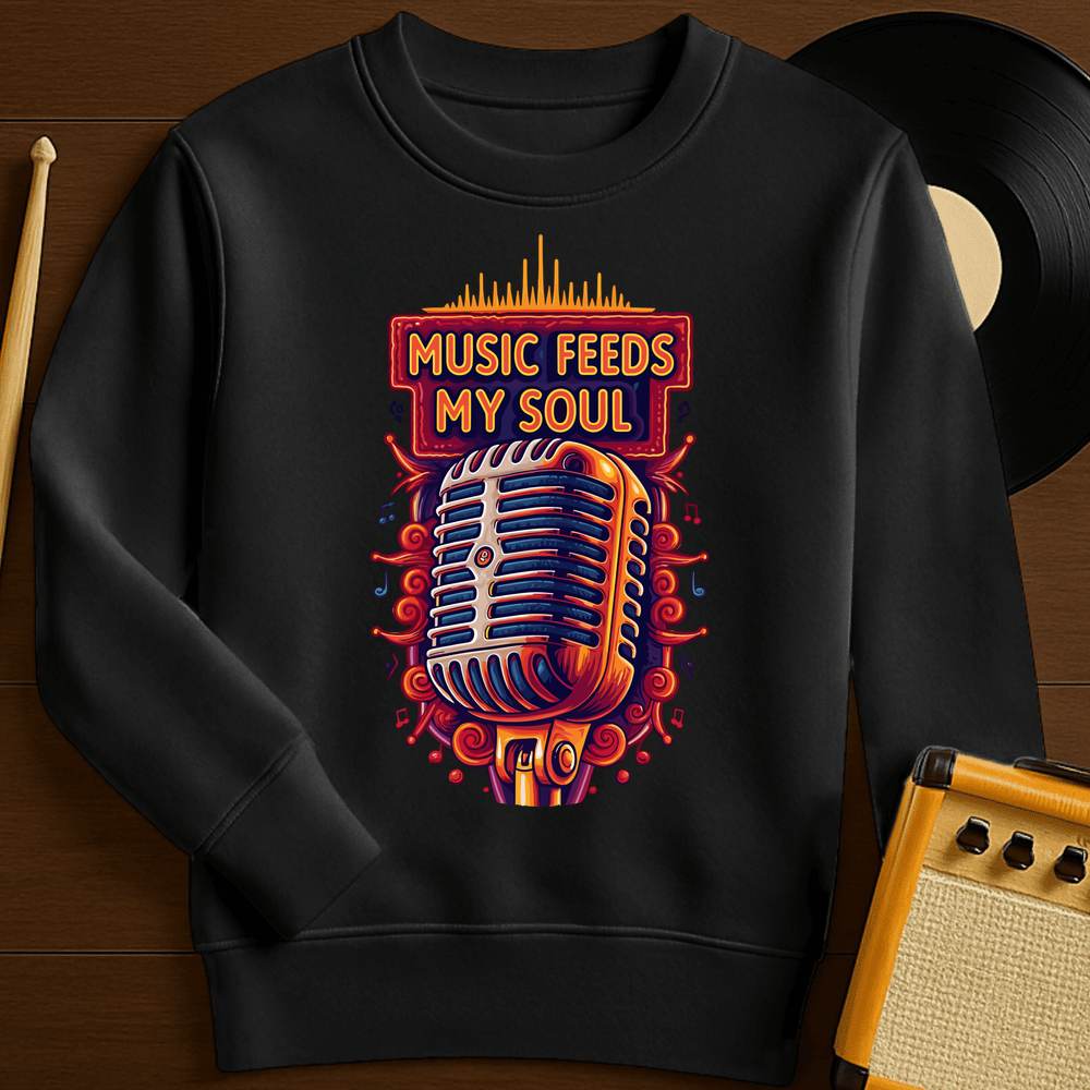 Feeds My Soul Crewneck - Black