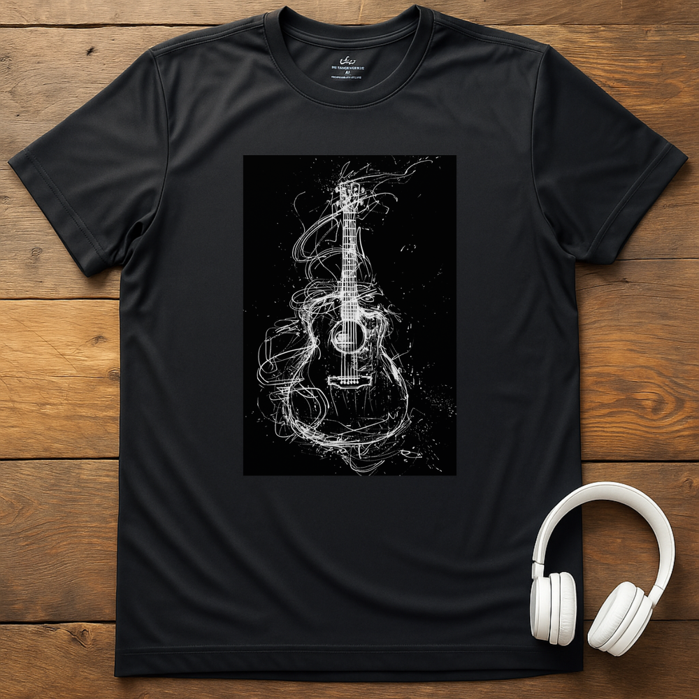 Tangled Guitar T-Shirt - Black