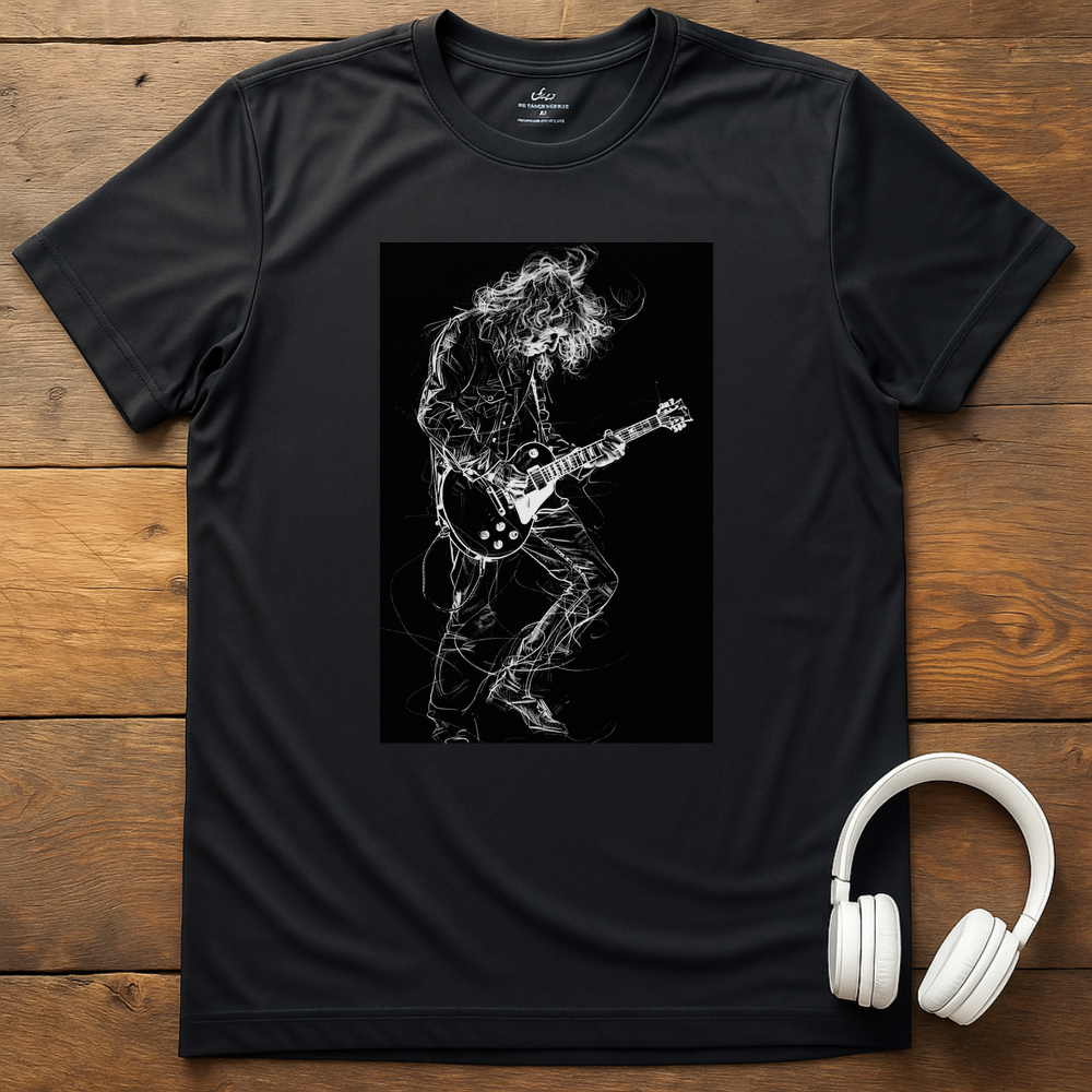 Tangled Guitarist T-Shirt - Black