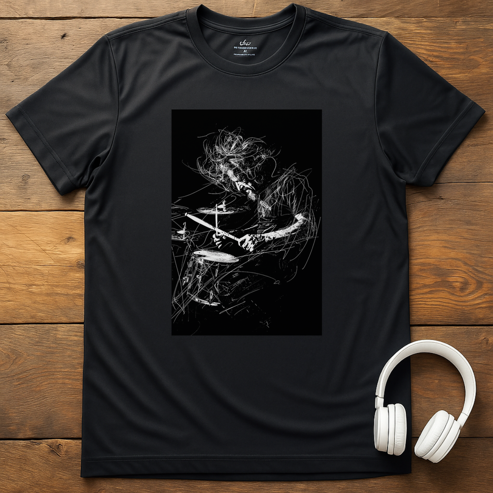 Tangled Drummer T-Shirt - Black