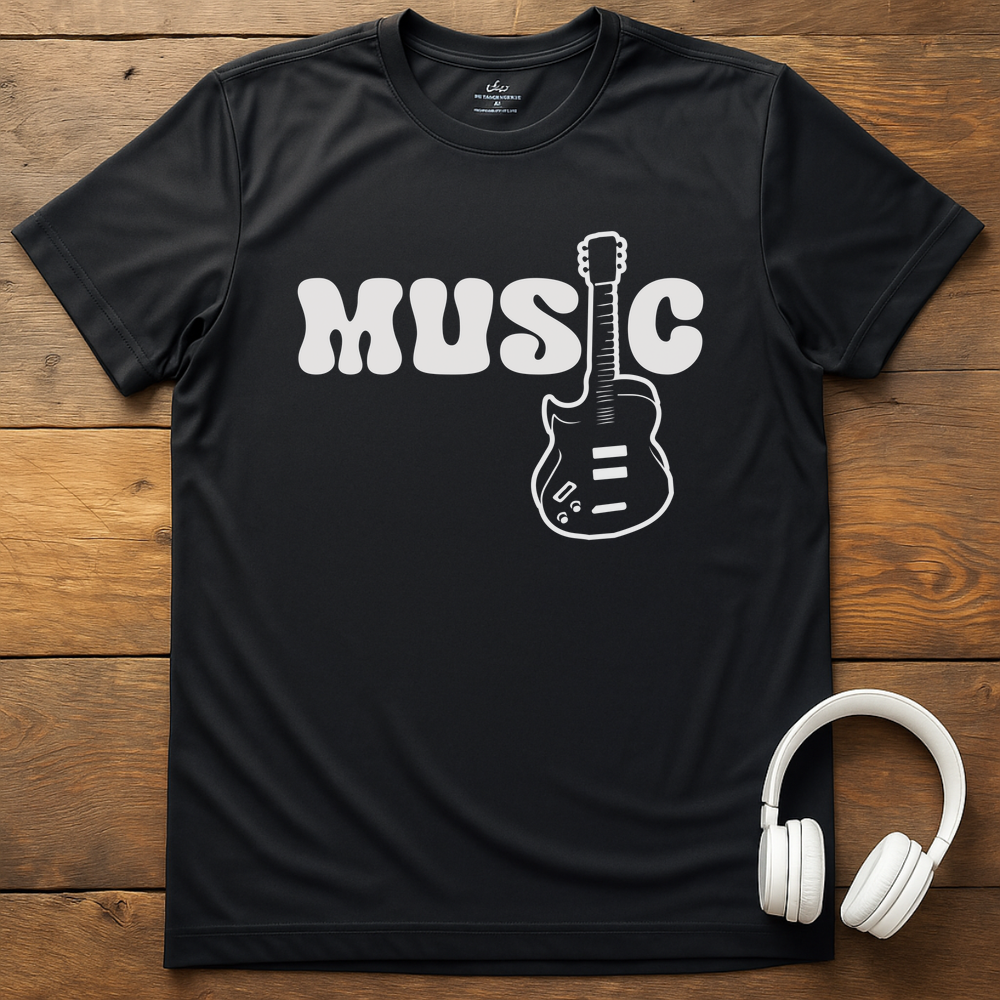 Guitar Music T-Shirt - Black