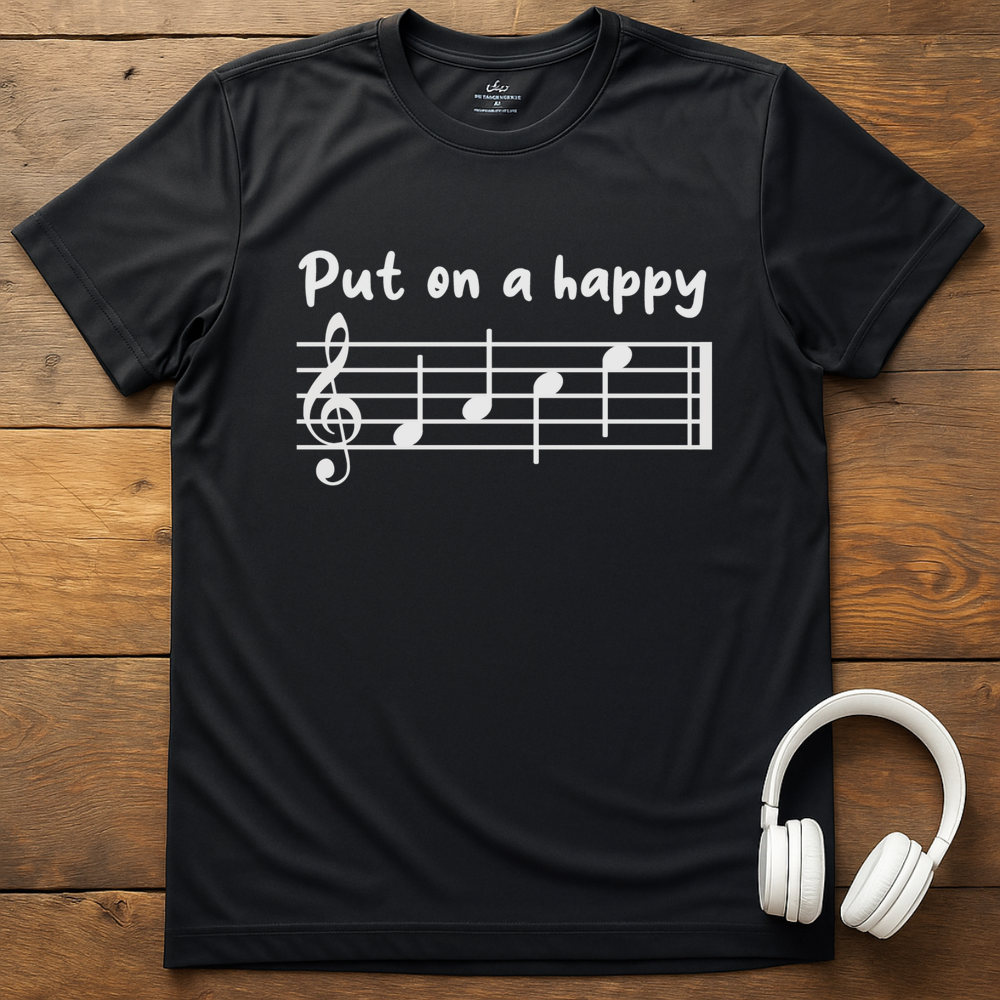 Happy Face T-Shirt - Black