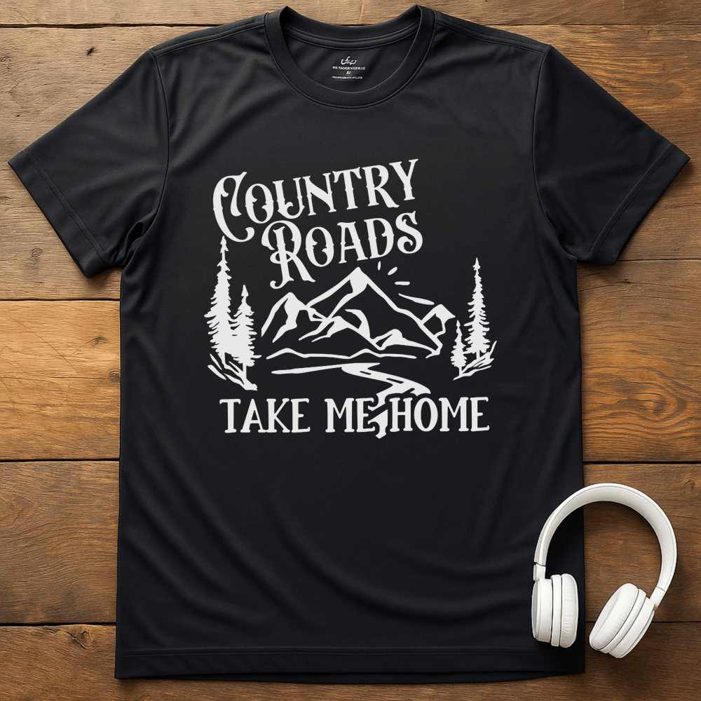 Country Roads T-Shirt - Black