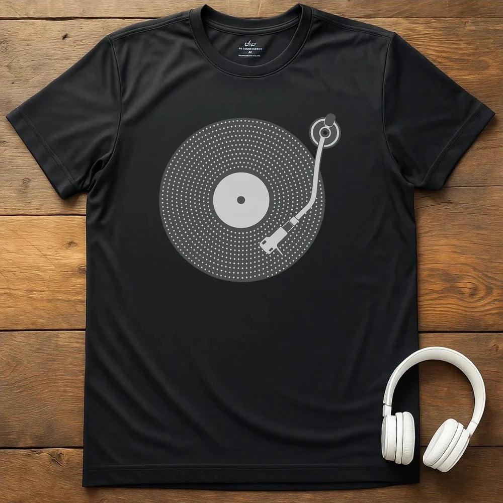 Vinyl Style T-Shirt - Black