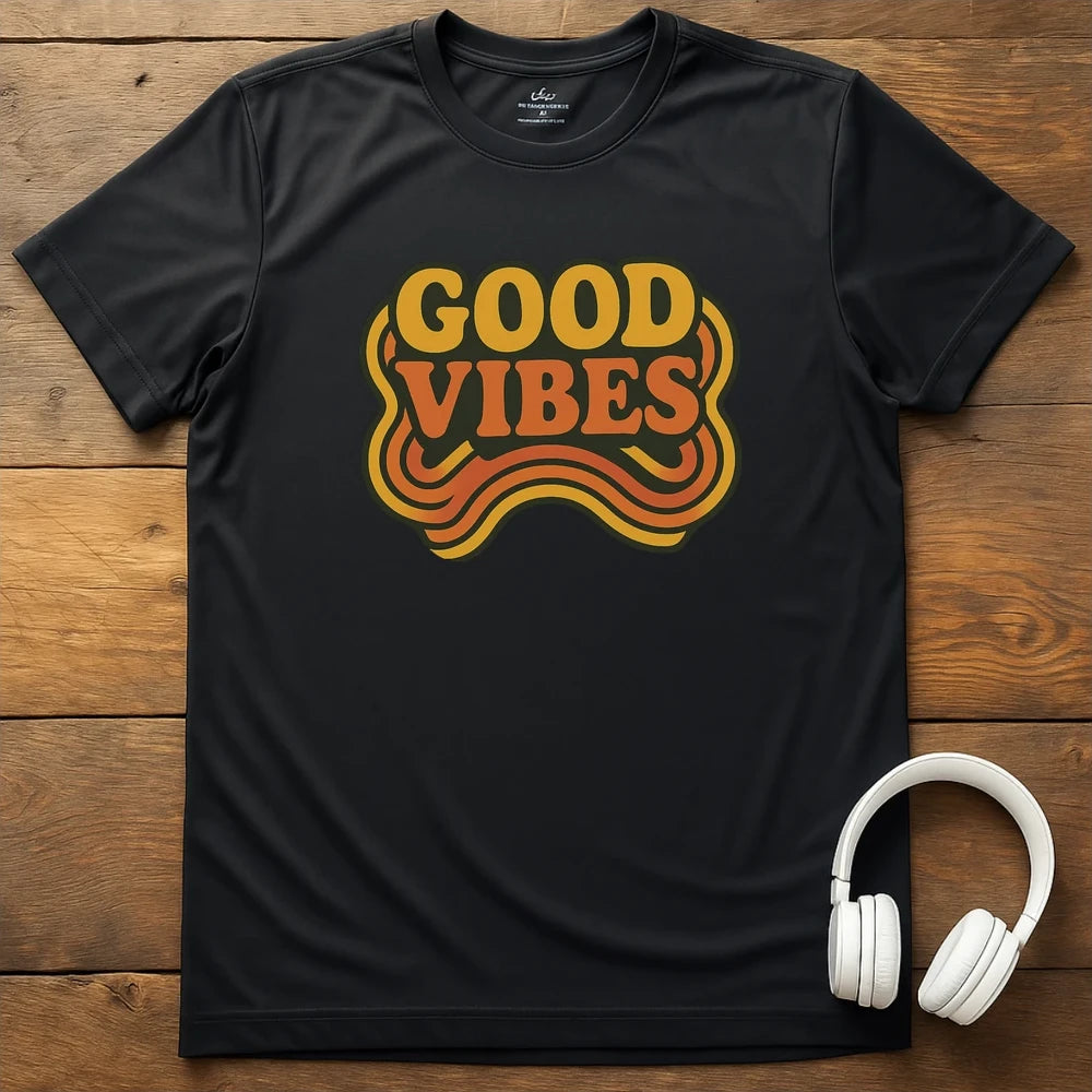 70s Vibes T-Shirt - Black