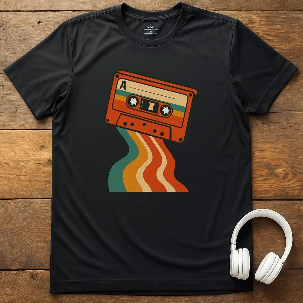 Cassette Colors T-Shirt - Black