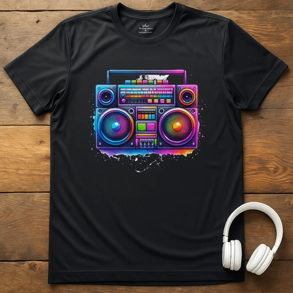 80s Tapedeck T-Shirt - Black