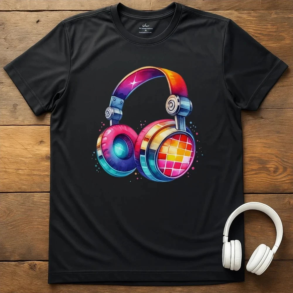 Headphone Colors T-Shirt - Black