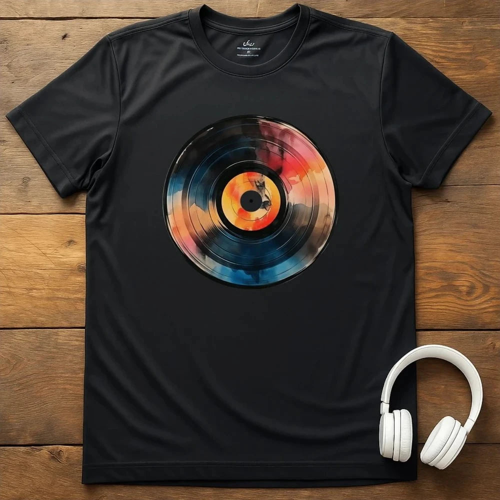 Pastel Record T-Shirt - Black