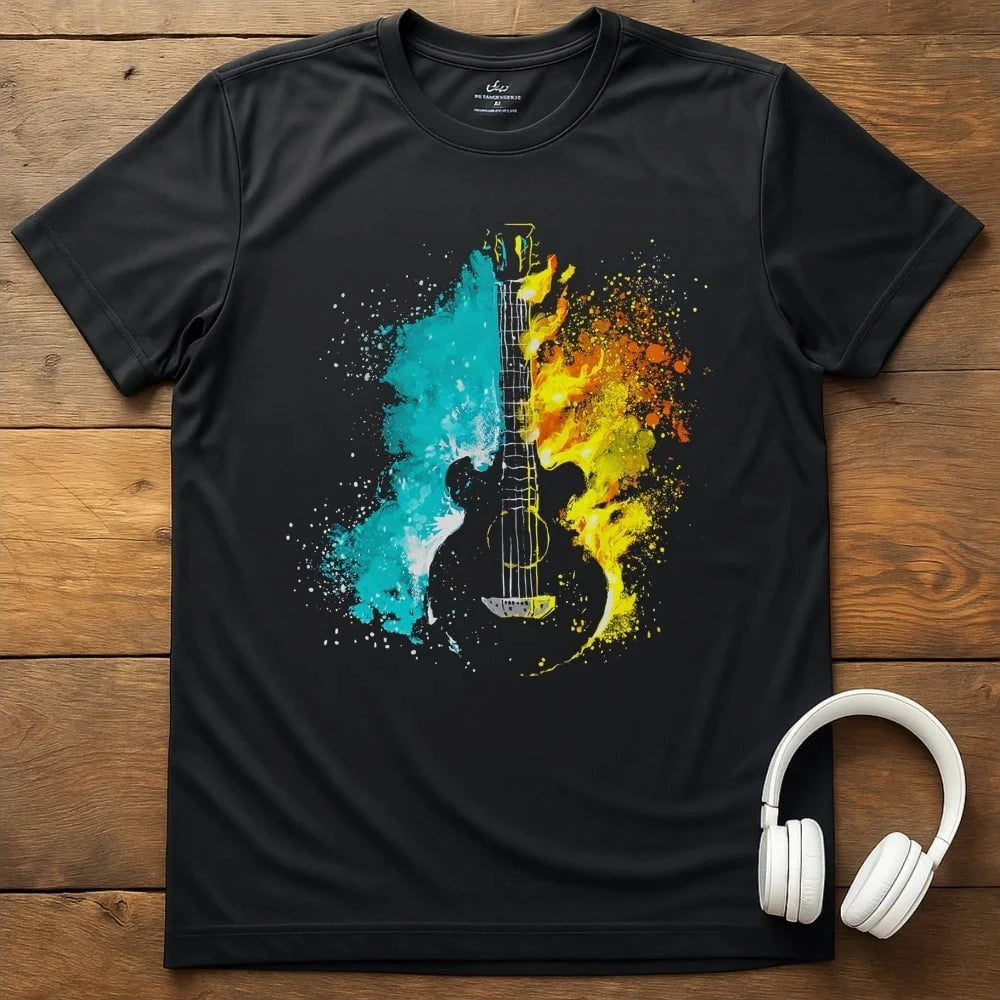 Splash Of Color T-Shirt - Black