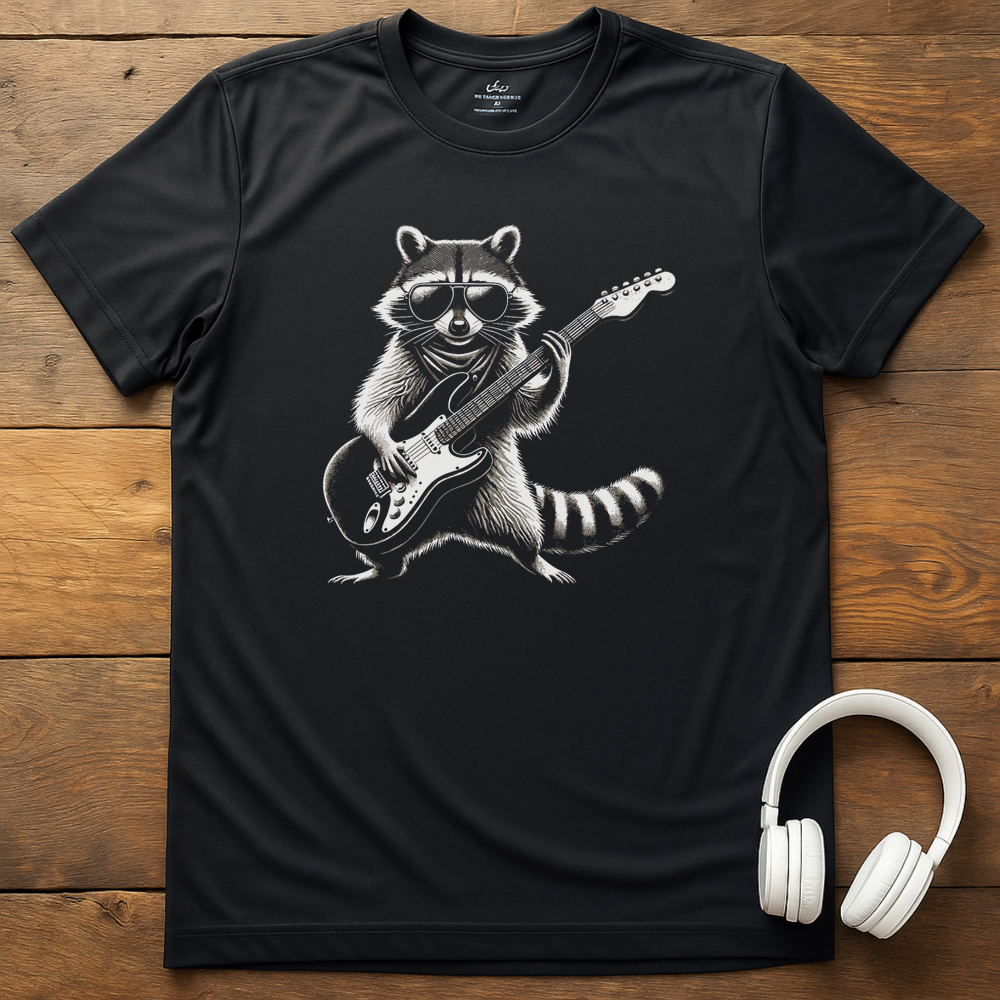 Racoon Rock T-Shirt - Black