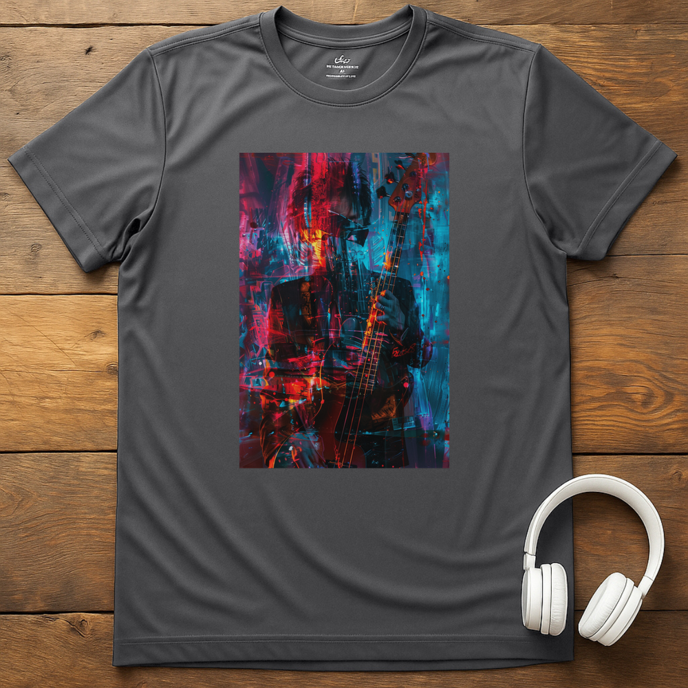 Vibrant Bassist T-Shirt - Charcoal