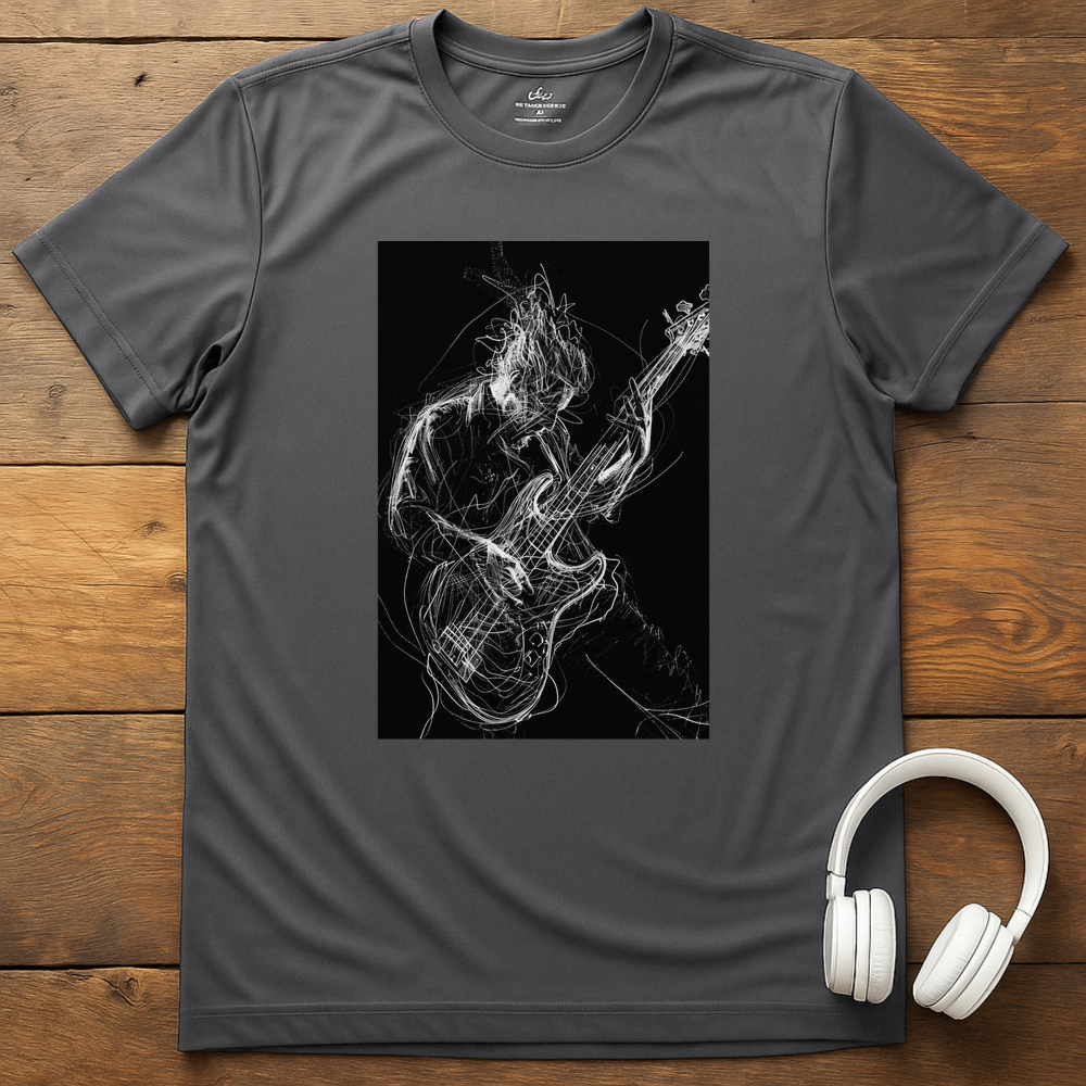 Tangled Bassist T-Shirt - Charcoal