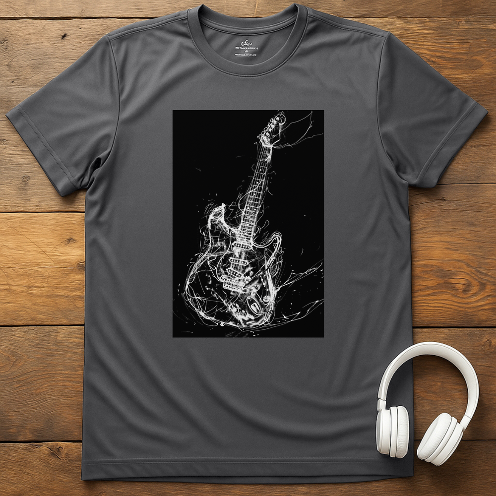 Tangled Electric Guitar T-Shirt - Charcoal