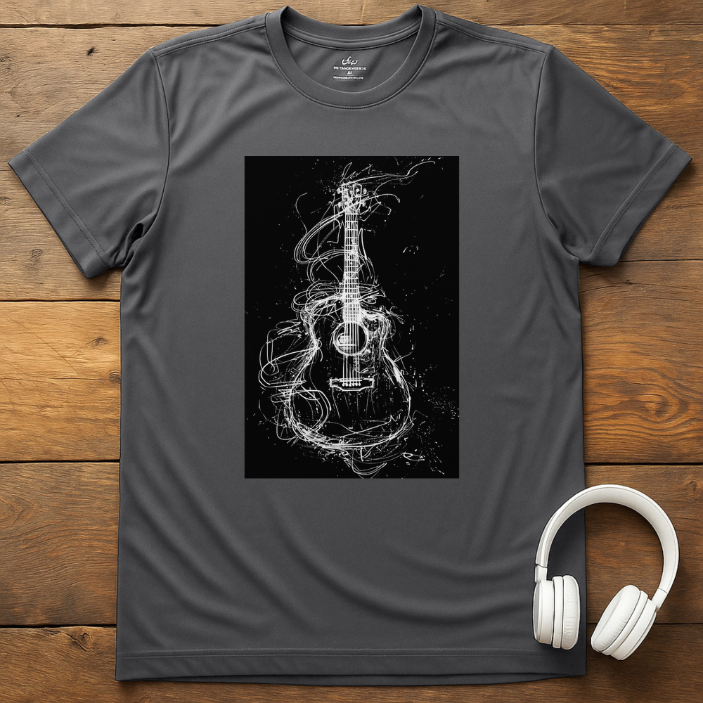Tangled Guitar T-Shirt - Charcoal