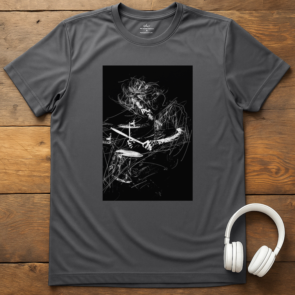 Tangled Drummer T-Shirt - Charcoal