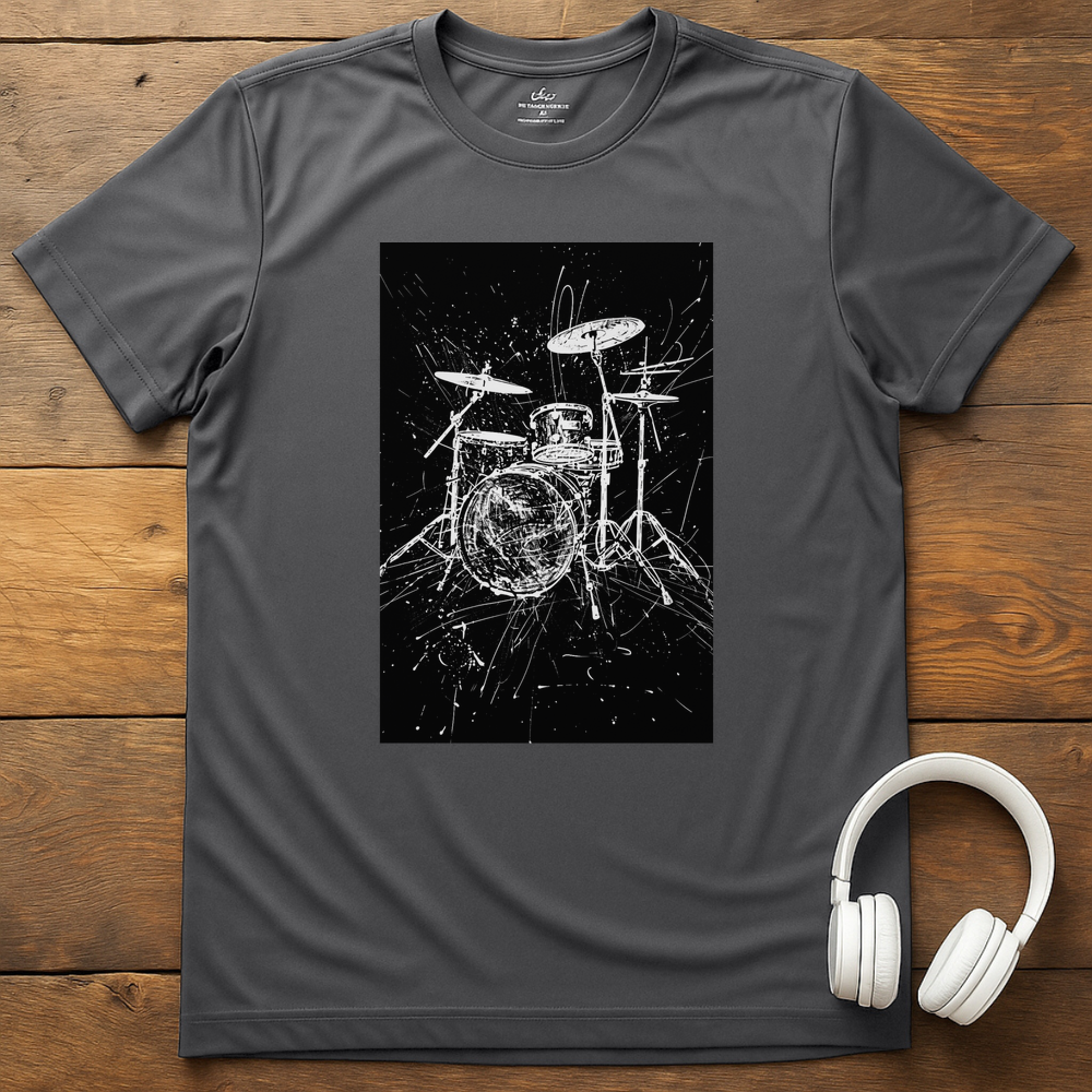 Tangled Drums T-Shirt - Charcoal