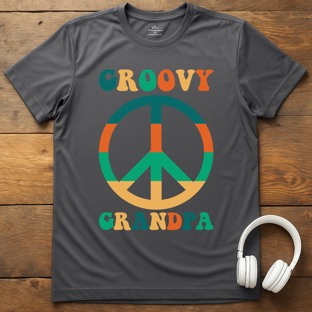 Groovy Grandpa T-Shirt - Charcoal
