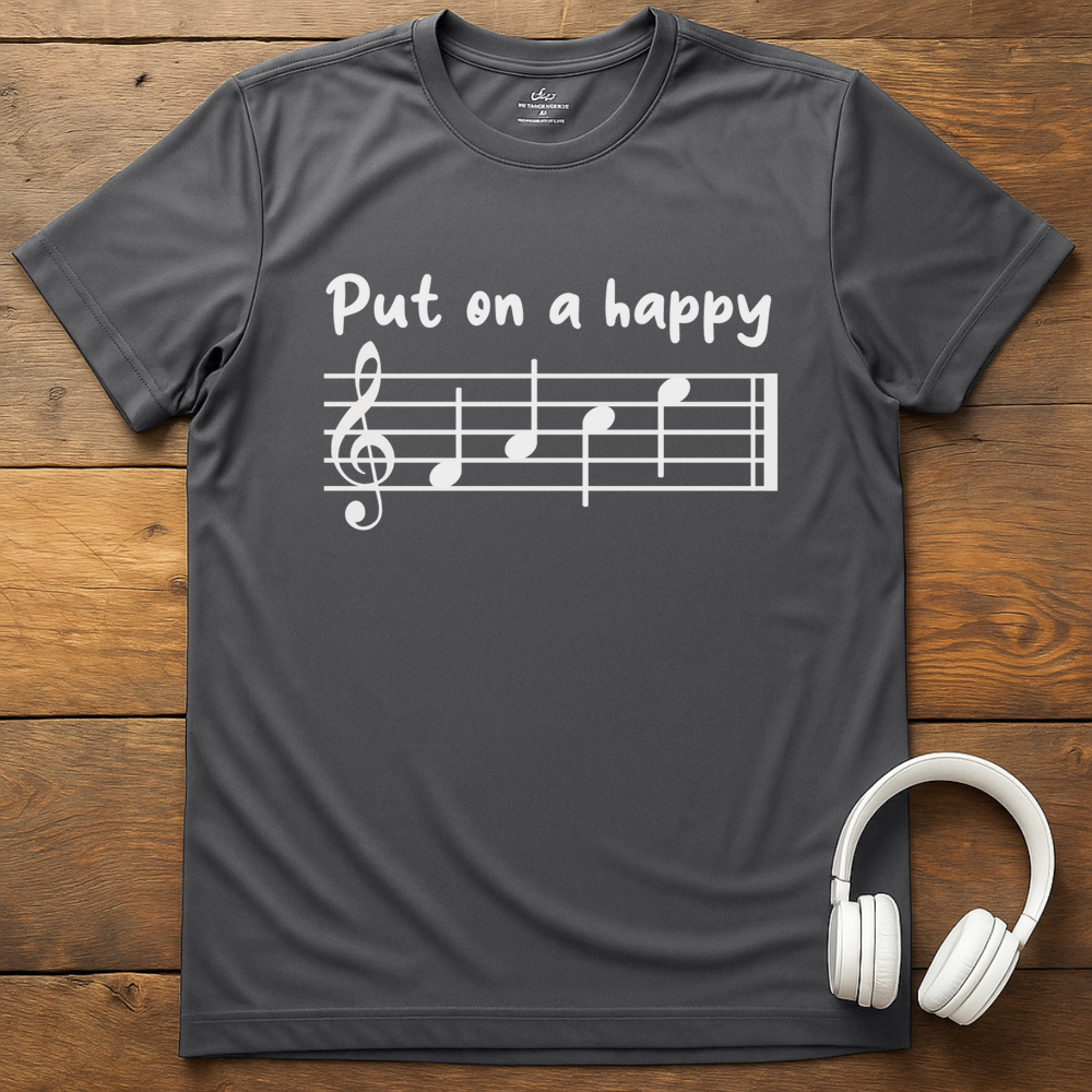 Happy Face T-Shirt - Charcoal