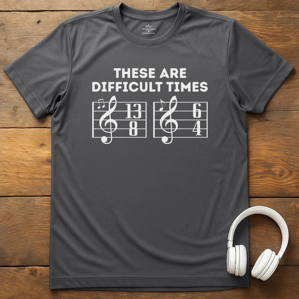 Difficult Times T-Shirt - Charcoal