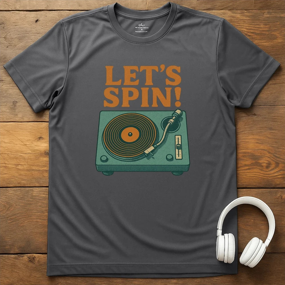 Lets Spin T-Shirt - Charcoal