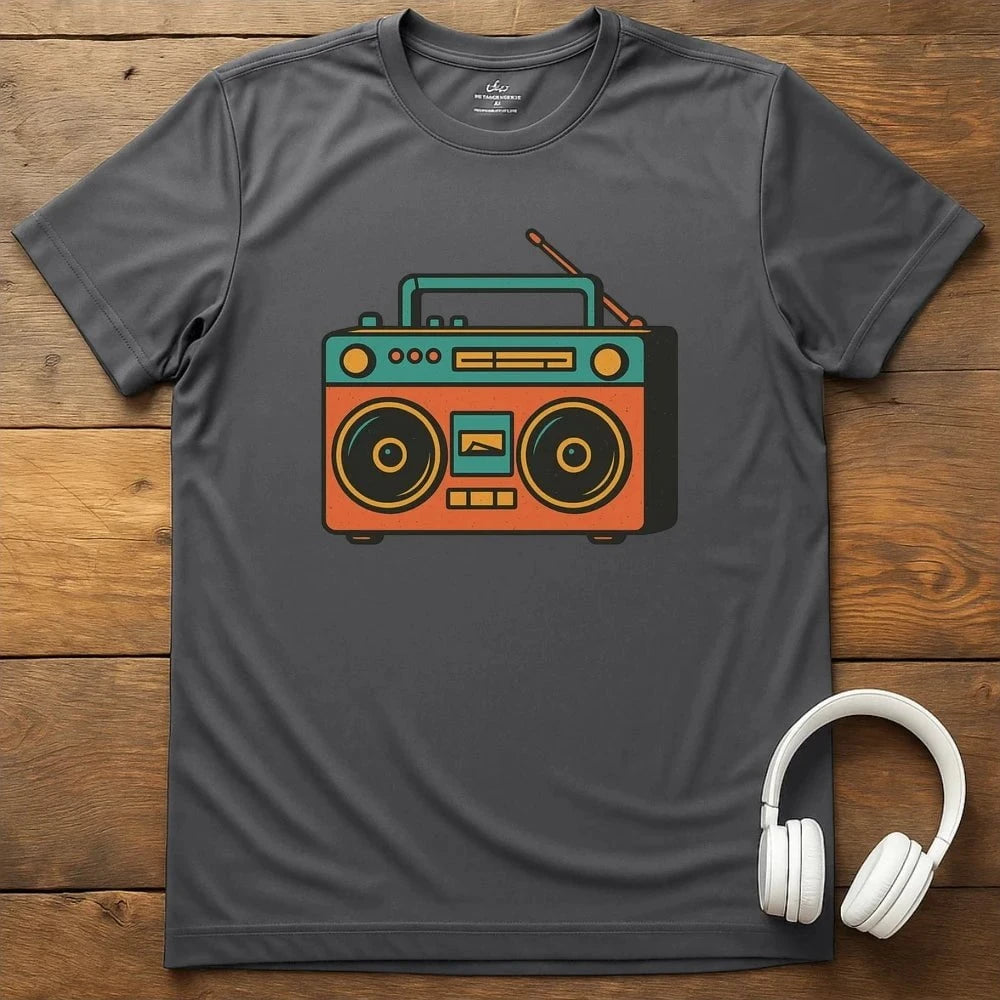 Cassette Radio T-Shirt - Charcoal