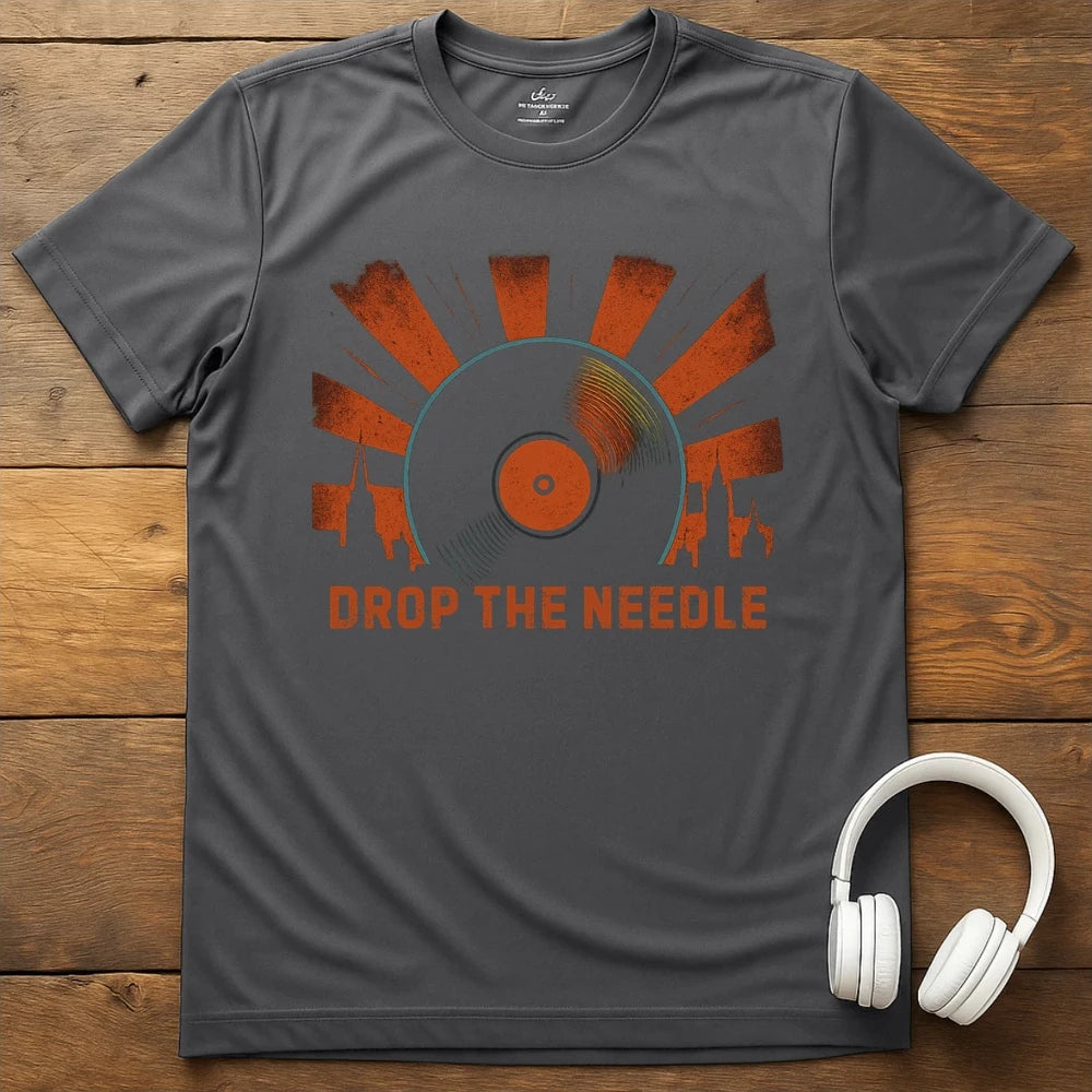 Drop The Needle T-Shirt - Charcoal