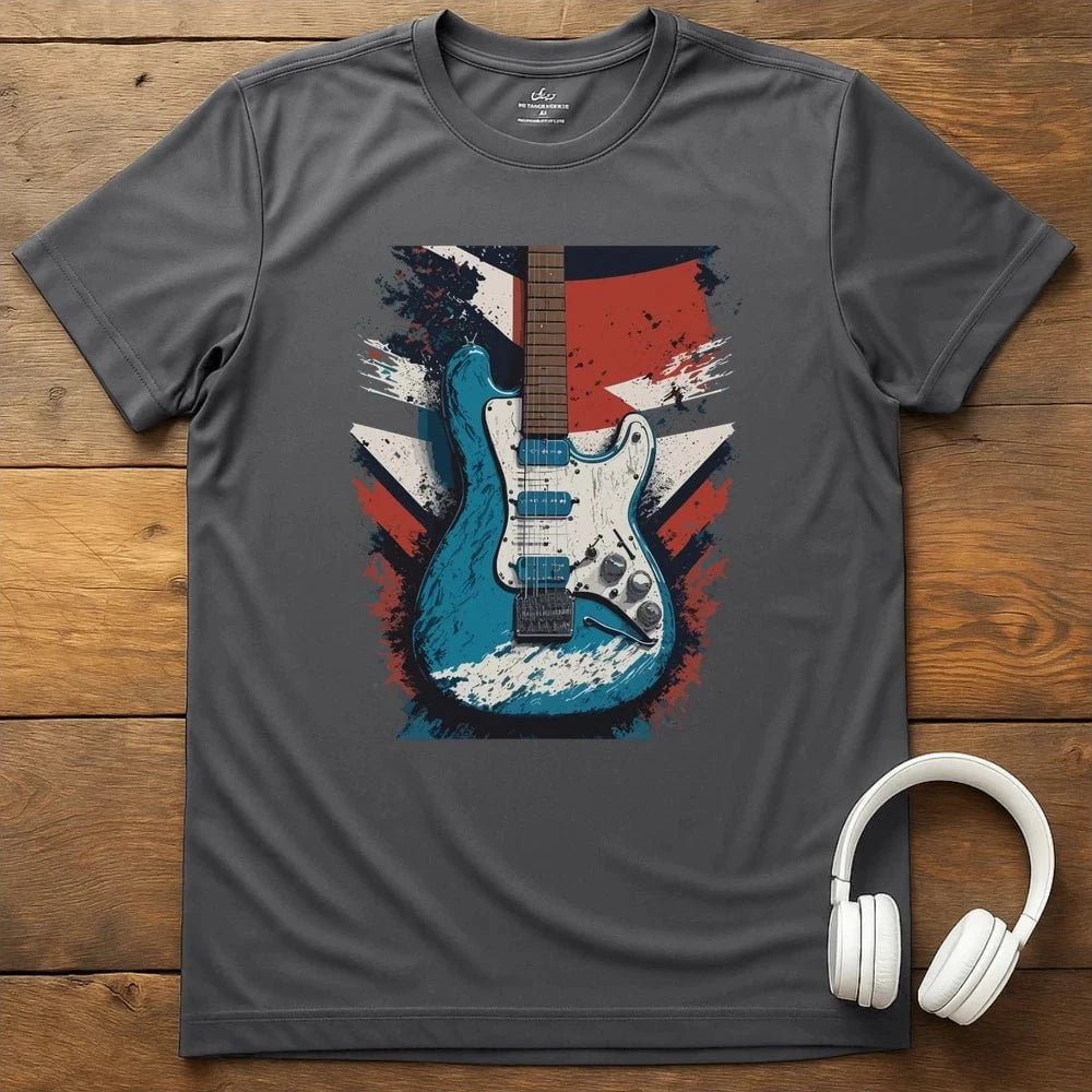 Distressed Guitar T-Shirt - Charcoal