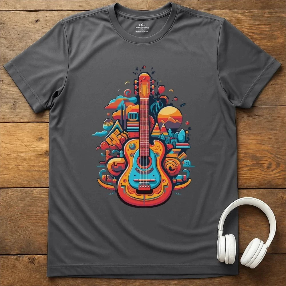 Guitar Vibing T-Shirt - Charcoal