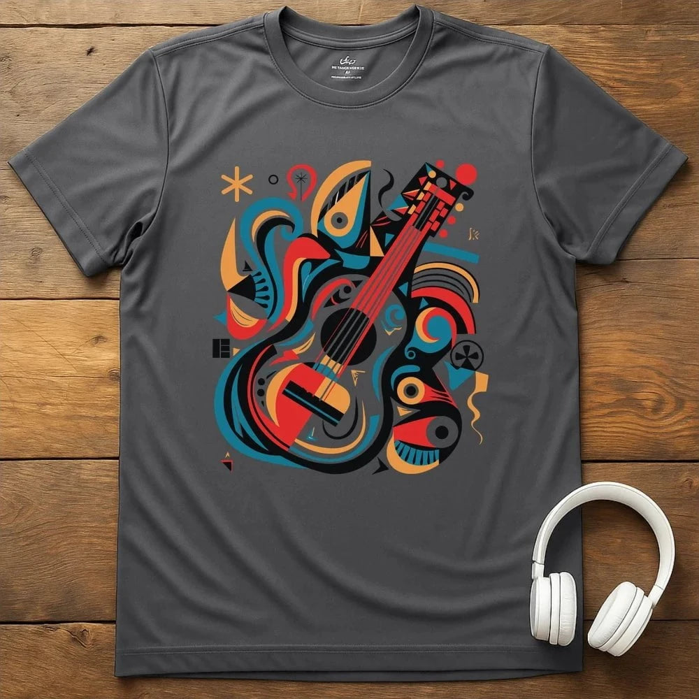 Abstract Guitar T-Shirt - Charcoal