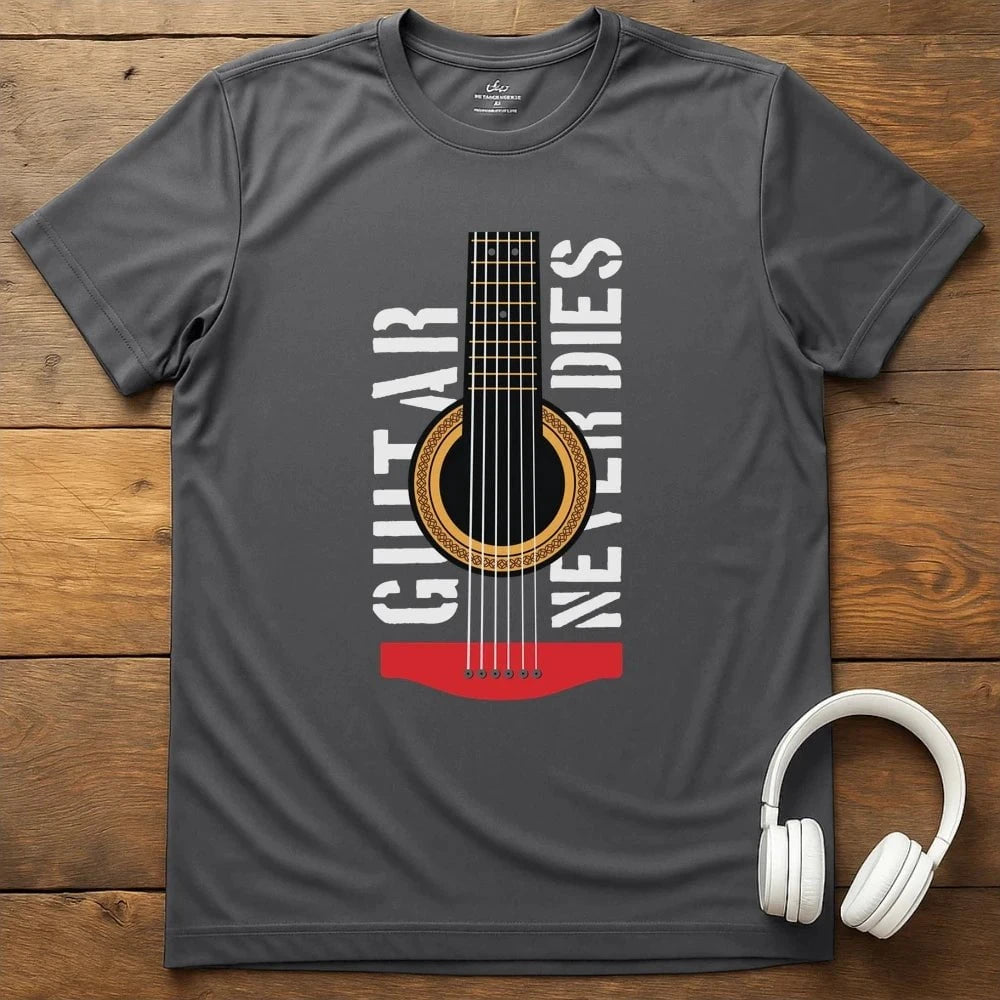Guitar Never Dies T-Shirt - Charcoal