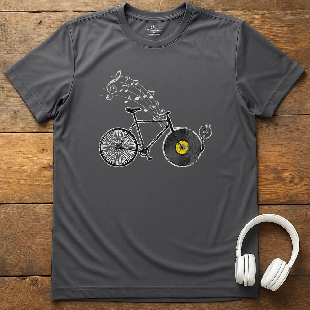 Bike Record T-Shirt - Charcoal