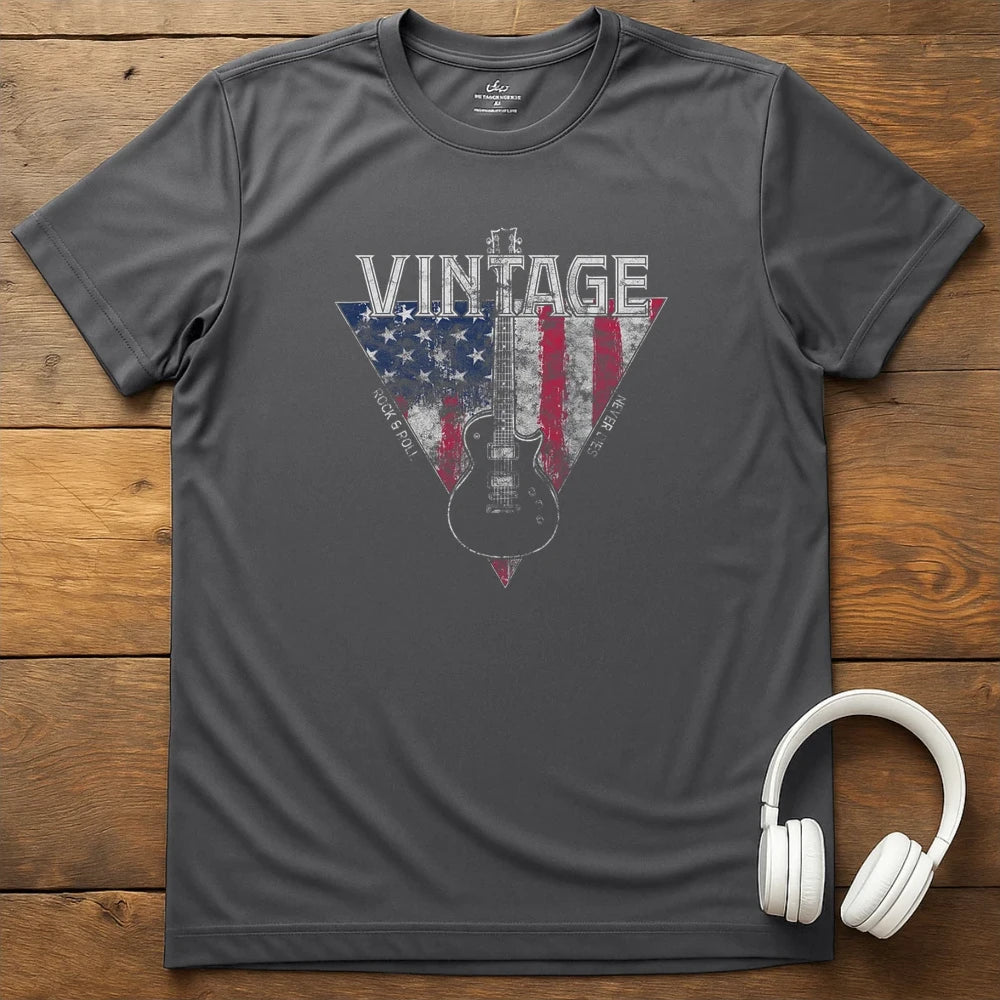 Vintage Flag T-Shirt - Charcoal