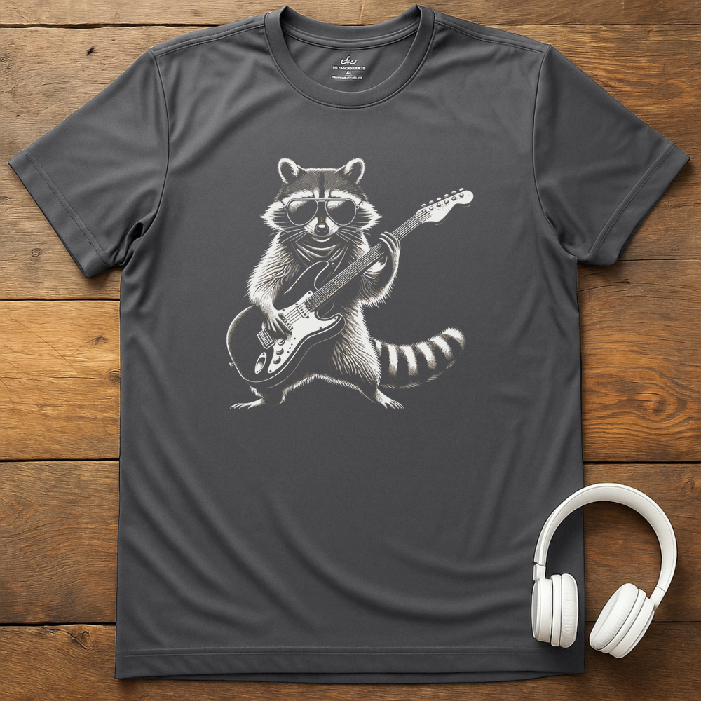 Racoon Rock T-Shirt - Charcoal