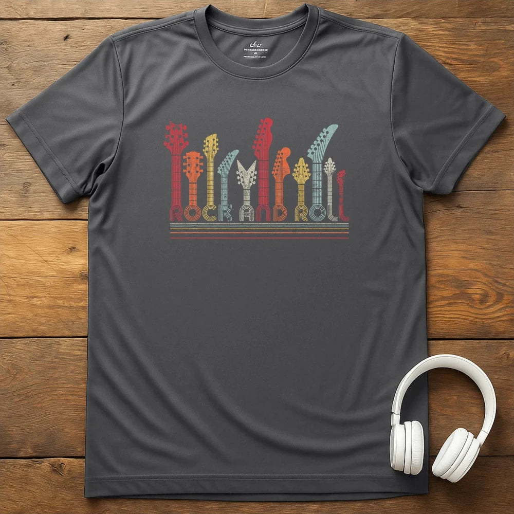 Headstock Line T-Shirt - Charcoal