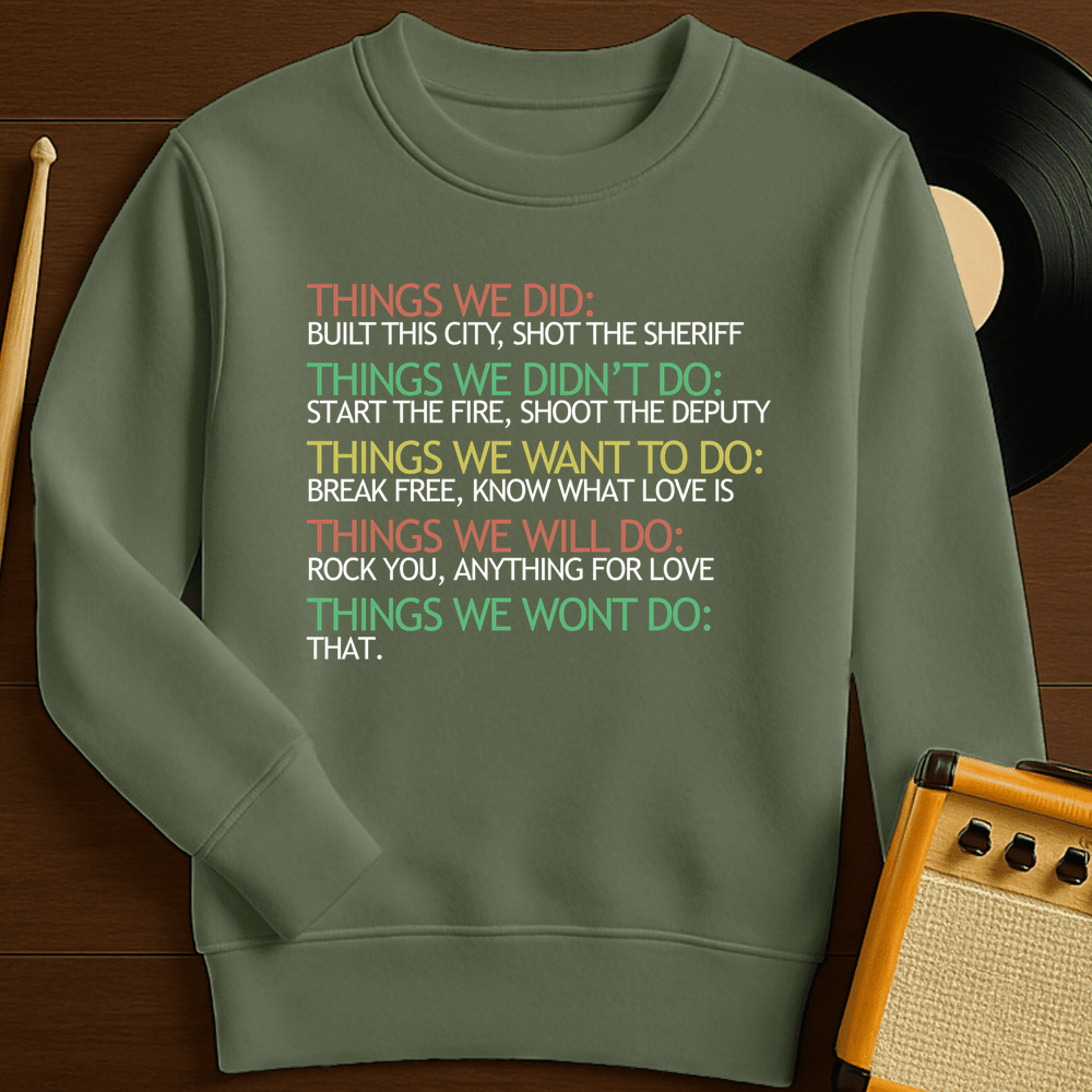 Things Crewneck - Military Green