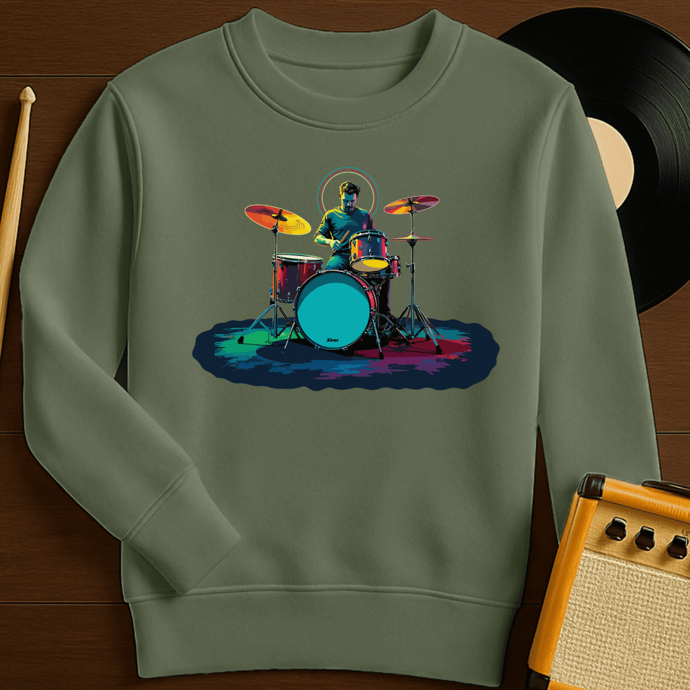 Drummer Halo Crewneck - Military Green