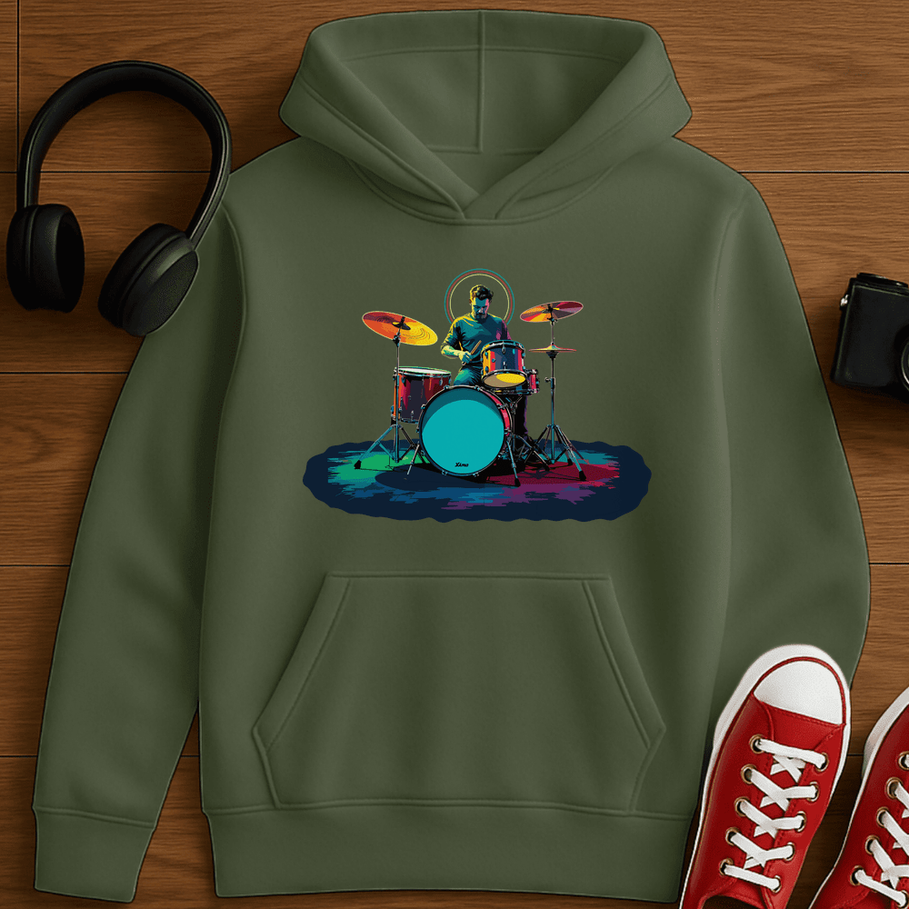 Drummer Halo Hoodie - Military Green