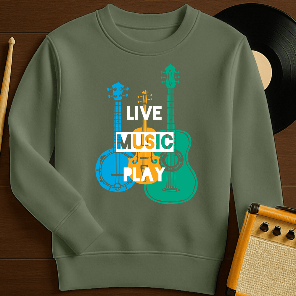 String Trio Crewneck - Military Green