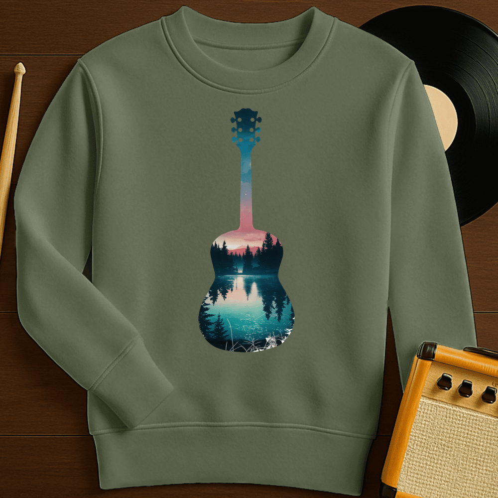 Muisc In Nature Crewneck - Military Green