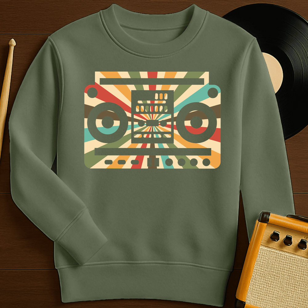 Tape Player Crewneck - Military Green