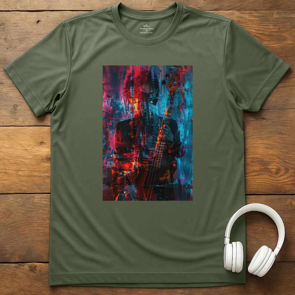 Vibrant Bassist T-Shirt - Military Green