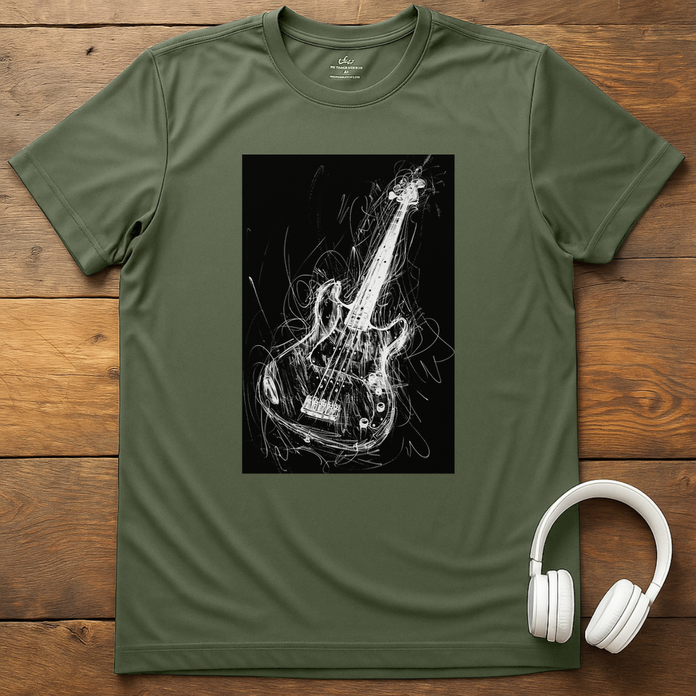 Tangled Bass T-Shirt - Military Green