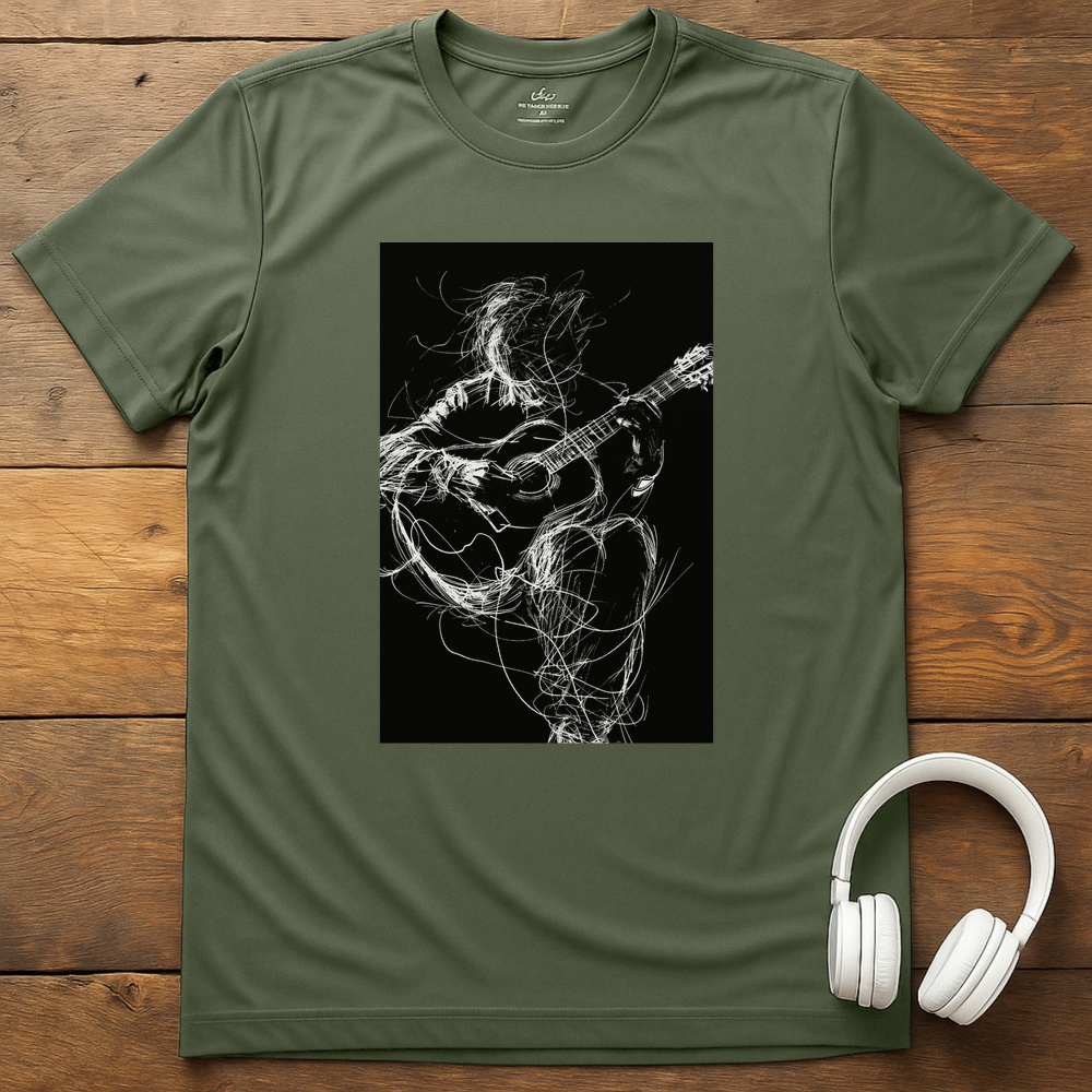 Tangled Acoustic T-Shirt - Military Green