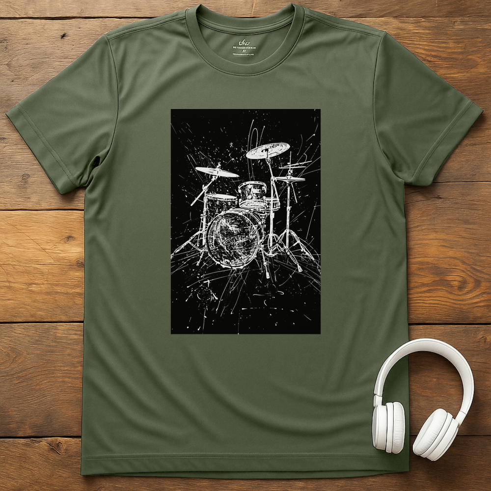 Tangled Drums T-Shirt - Military Green