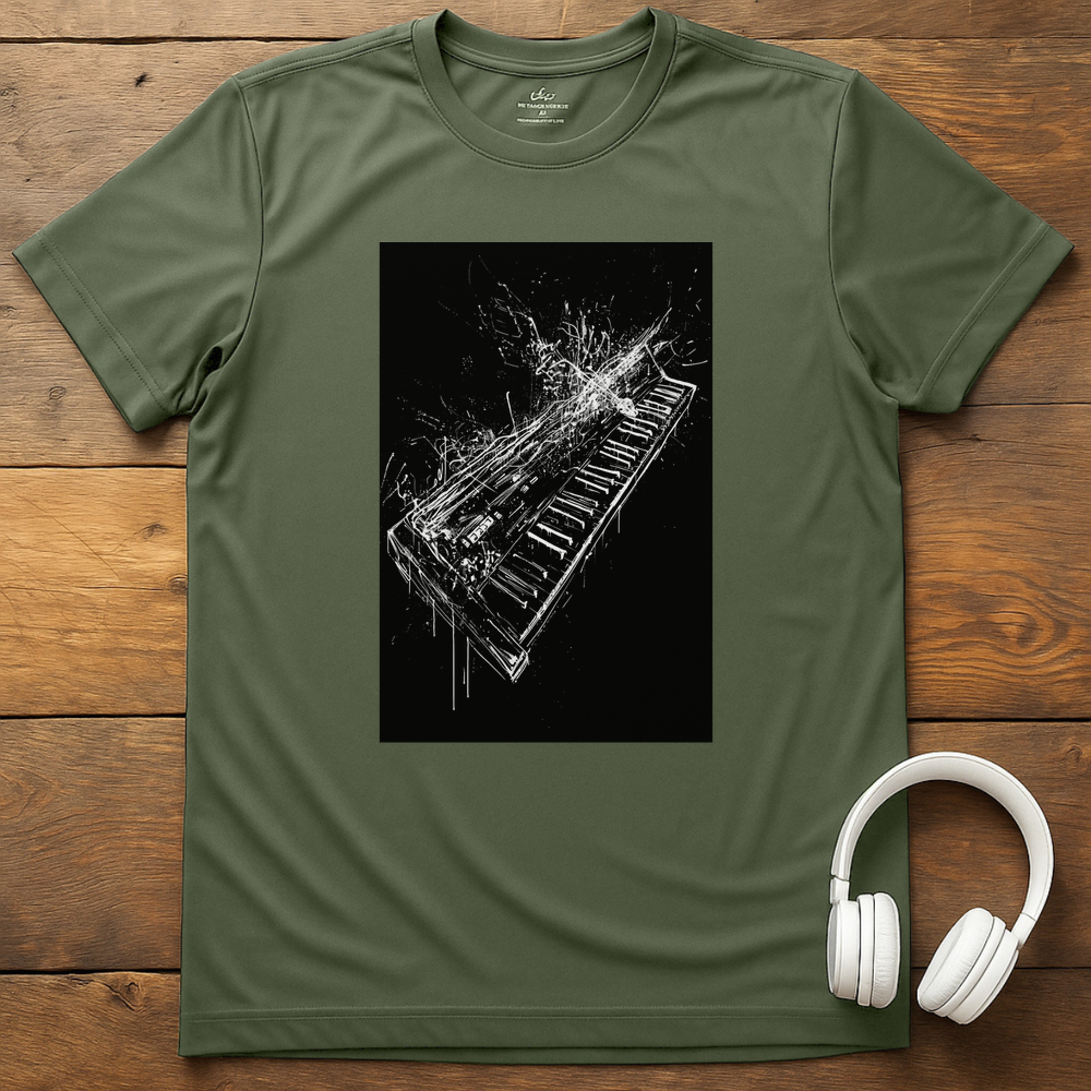 Tangled Keyboard T-Shirt - Military Green