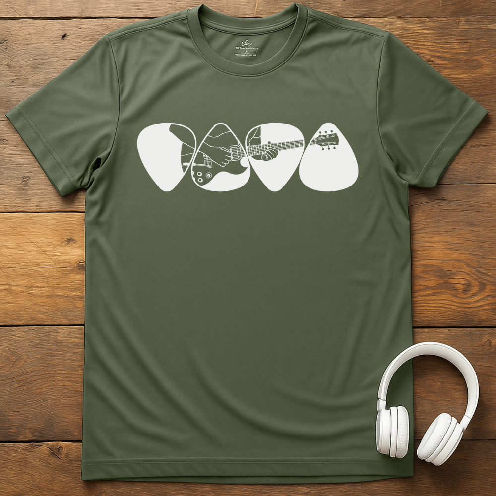 Four Picks T-Shirt - Military Green