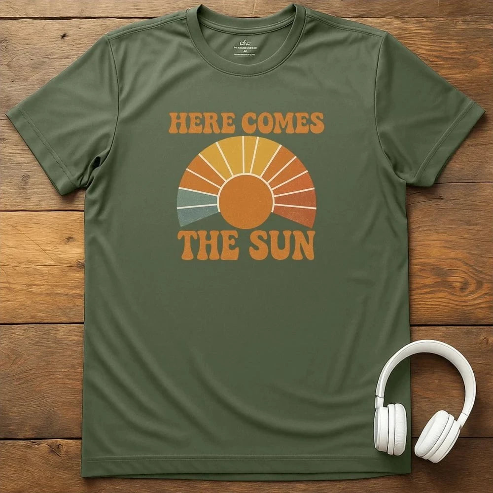 Here Comes The Sun T-Shirt - Military Green