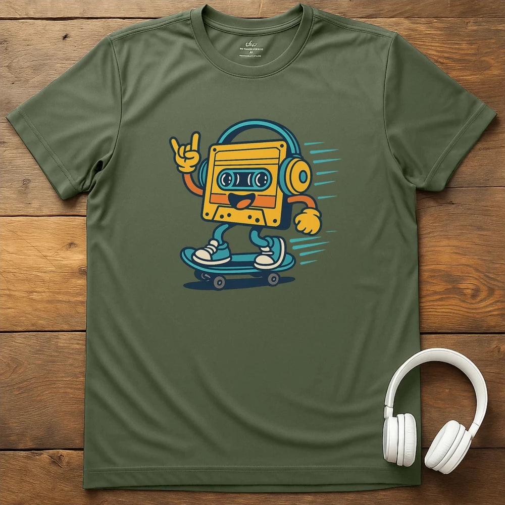 Skater Tape T-Shirt - Military Green